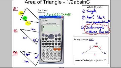 GCSE Revision Video 9   Area of Triangle 1 2absinC   10Youtube com