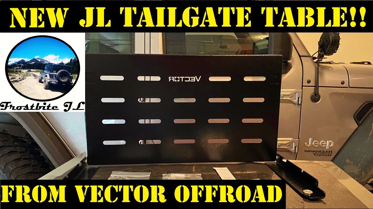 New JL Wrangler Tailgate Table from Vector Off-Road Install