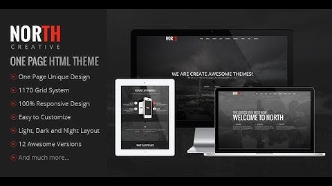 North One Page Parallax HTML5 Template - Video ServerThemes.Net