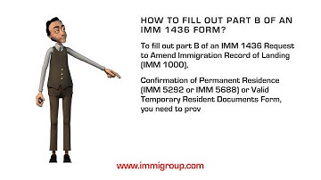 How to fill out part A of an IMM 1436 Form?