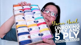 Unboxing Monaco Yarns 3 Ply & 5 Ply (Filipino Language)