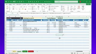 Excel Checkbook, How to Fix a Deleted Balance Formula