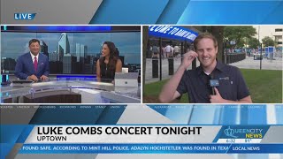 Fans flood gates for Luke Combs concert at Bank of America Stadium