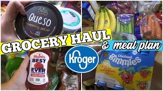 $124 Kroger Grocery Haul \& Meal Plan || Budget Grocery Haul