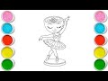 Ballerina Cappuccino Drawing, Painting and Coloring for Toddlers -Child Art