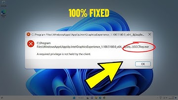 Fix IGCCTray.Exe Error With A Required Privilege Is Not Held By The Client in Windows 11 / 10 - 💯% ✅