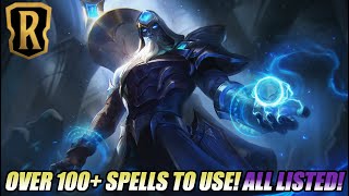 RYZE CAN PUT OVER 100+ SPELLS IN HIS DECK! ALL CARDS + DECK IDEAS - Legends of Runeterra