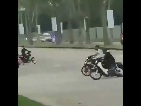 Mat rempit kota masai kena kejar polis