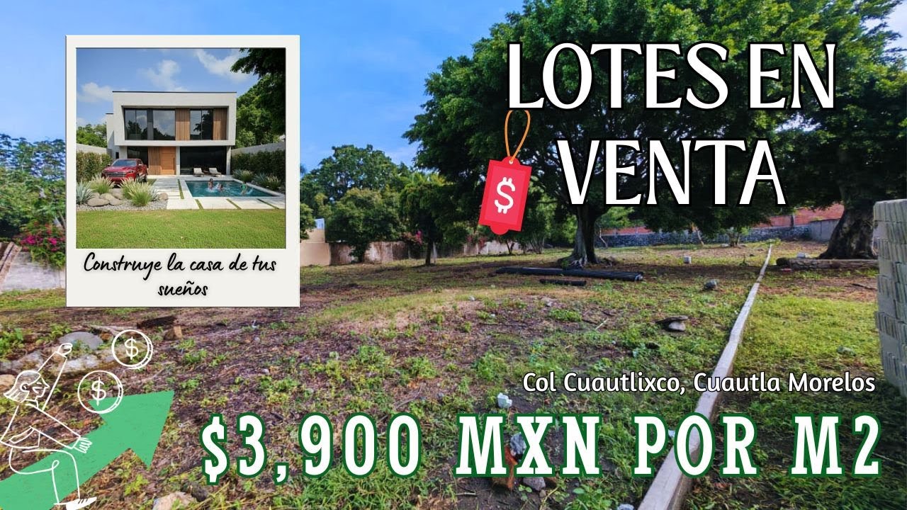 LOTES en VENTA en CUAUTLA MORELOS 🌿 EXCELENTE UBICACIÓN 📍ESCRITURADOS 🤝