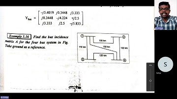 Solved Problem on Bus Incidence Matrix #powersystemanalysis