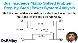 Bus Incidence Matrix Solved Problem | Step-by-Step Power System Analysis #powersystemanalysis