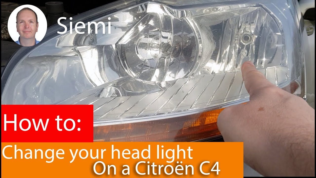 How to change the low beam headlight on a C4 Grand Picasso - YouTube