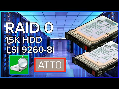 15К диски в RAID 0 с LSI 9260-8i. Быстро или нет? ATTO Disk Benchmark, CristalDiskMark