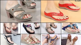 2026 FOOTWEAR COLLECTION NEW LATEST CASUAL SANDALS CHAPPAL SLIPPERS DESIGN FOR LADIES