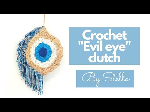 evil eye crochet bag