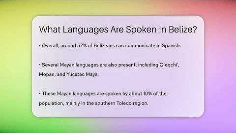 What Languages Are Spoken In Belize? - Central America Uncovered