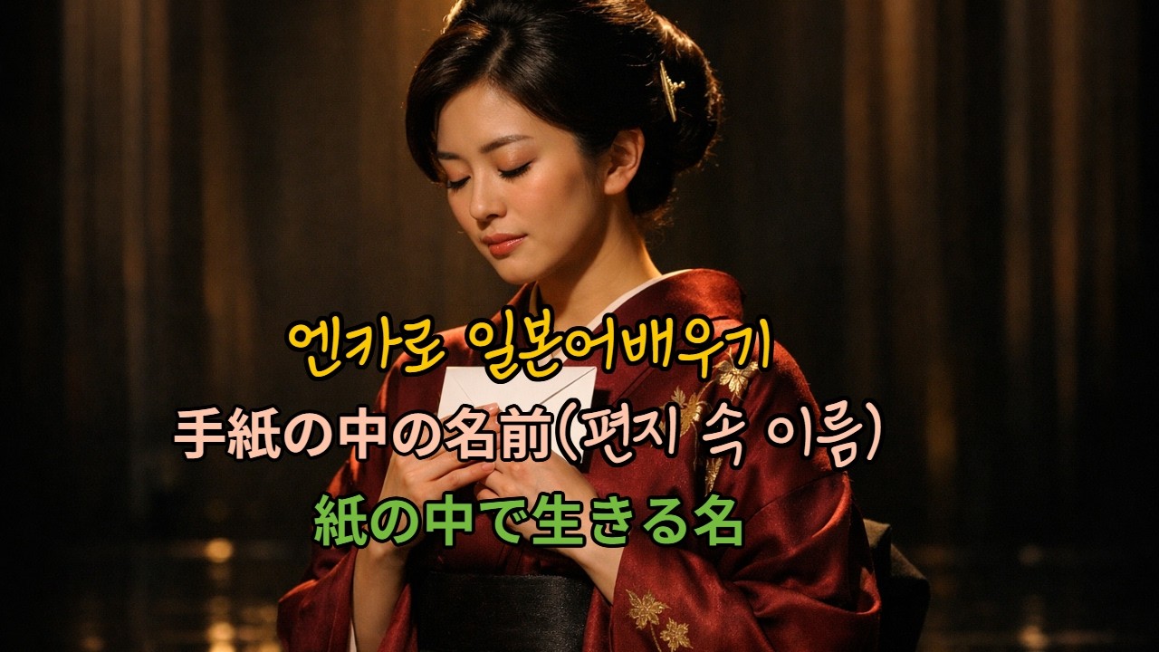 엔카로 일본어배우기｜手紙の中の名前（편지 속 이름）女演歌