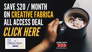 Ridiculous deal for Creative Fabrica ALL ACCESS membership [ACT FAST] | Low Content Graphics & Fonts by Residual Royalty Academy 381 views 1 year ago 2 minutes, 52 seconds