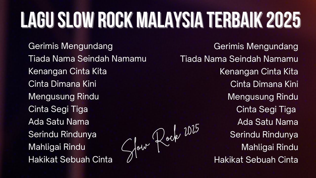 Gerimis Mengundang || Slow Rock Malaysia Terbaik || Koleksi Hits Menyentuh Hati