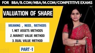 Valuation Of Shares | Meaning | Needs | Methods | Numerical | BBA | B.Com | MBA | M.com