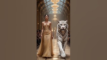 Girl and tiger walking 😍 #dj #remix #party #music #newmusic #shorts #ai #viralvideo