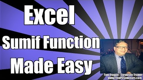 Excel SUMIF function - using the excel sumif function Excel 2010 2013 2016 tutorial conditional sum