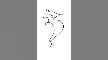 Drawing Seahorse One Line Art | Easy Drawing | A Cute Seahorse.#shorts