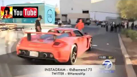 NEW FOOTAGE   Porsche CARRERA GT  PAUL WALKER  and ROGER RODAS was in 5 Minutes before Crash