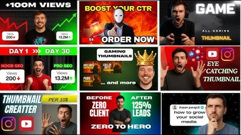 MAKE YOUR HD THUMBNAIL IN 5$ #thumbnail #photoshop #viral #graphicdesign #canva