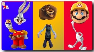 Wrong Heads Mario Bugs Bunny And Mario Finger Family Nursery Song