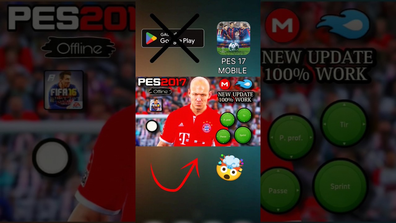 PES_17_MOD_FIFA_16 | MOBILE | All TOURNAMENTS | FIFA 16 MOBILE ANDROID New Graphics | HD | Gameplay