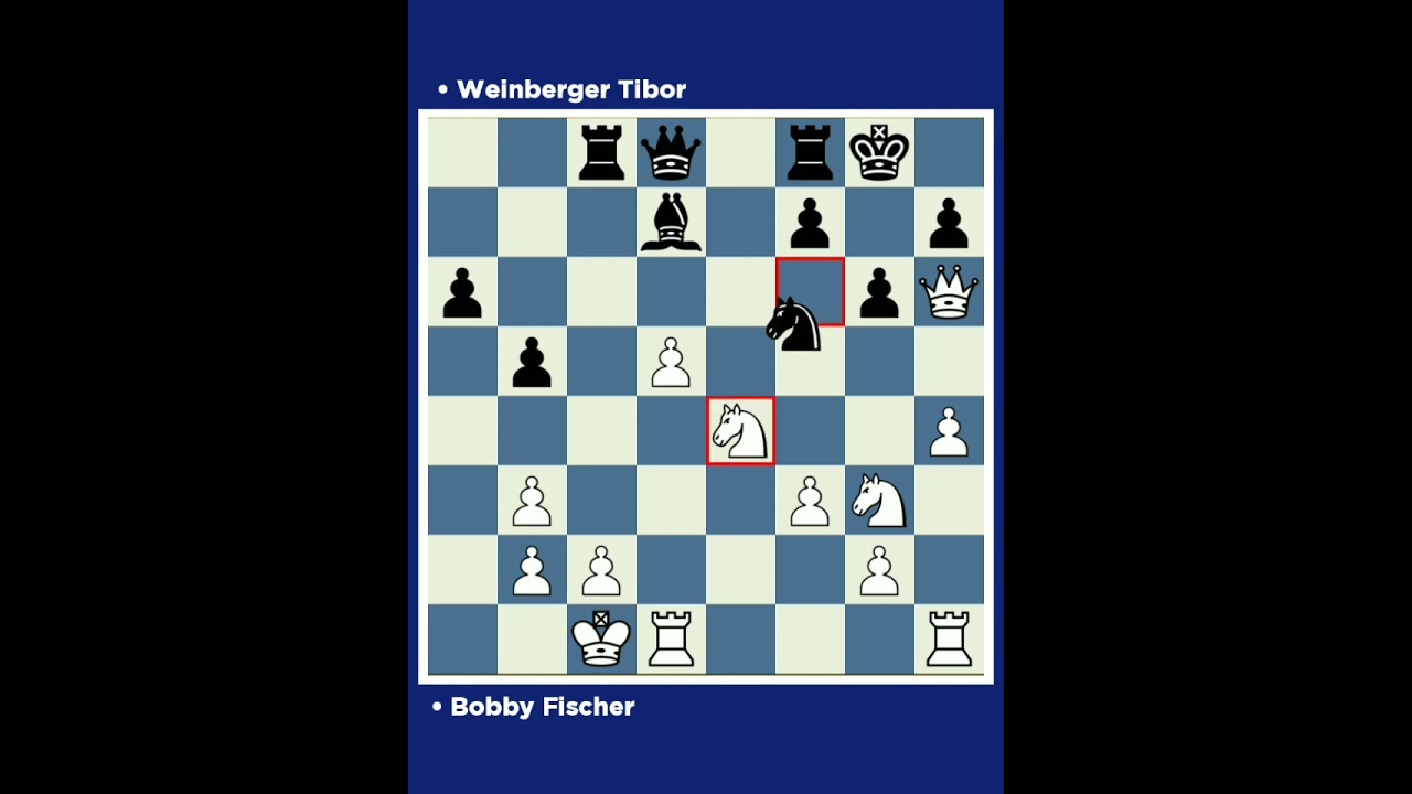 Bobby Fischer vs Weinberger Tibor □ Milwaukee (USA), 1957.