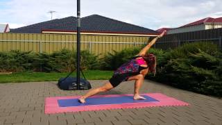 Day 4 Challenge online personal trainer - Extended/Revolved Side Angle Pose & Locust