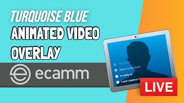 ECAMM Animated Video Overlay for Countdown Timer - Color: Turquoise Blue