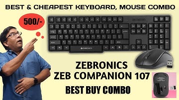 "Zebronics COMPANION-107 Wireless Keyboard and Mouse set (Black) Unboxing and Review [2021]"