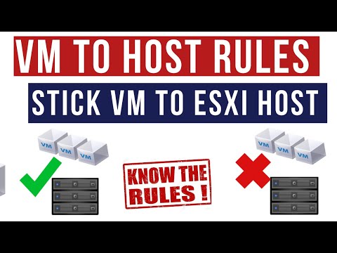 Видео: How to Create VM Host Rules in DRS Cluster