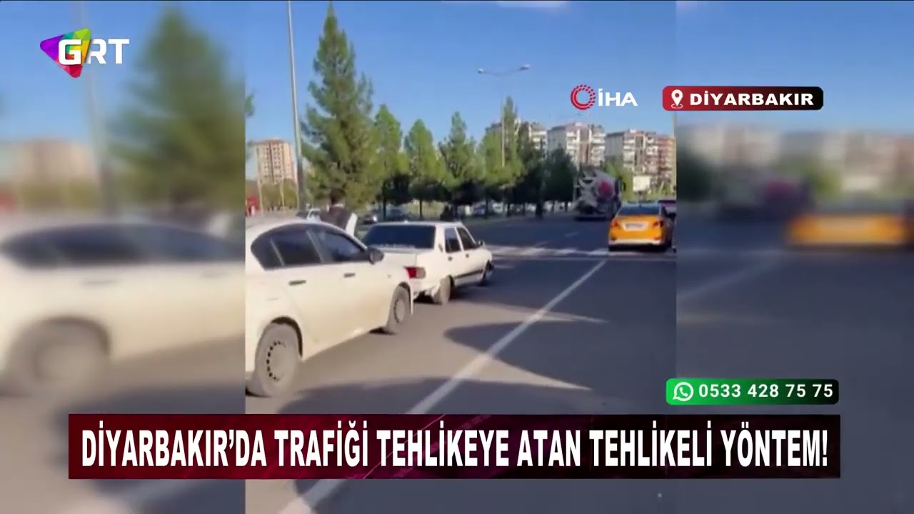 Diyarbakır’da Trafiği Tehlikeye Atan Tehlikeli Yöntem!