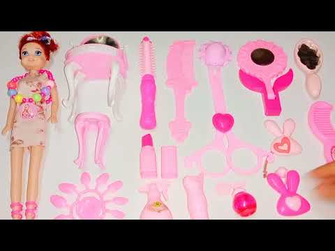 6 minutes most satisfying unboxing Pretty Barbie Doll with Pink Fashion Accessories Toys Collection