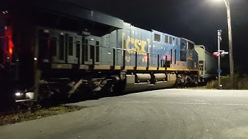 CSX LOCAL F-797 SWITCHES THE SODA ASH FACILITY IN GREENVILLE SC LEAD ES40DC 5243.ES44AH 955! (1)
