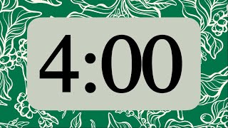 4 Minute Cute Green Cafe Timer (Silent)