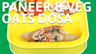 Paneer Oats Dosa - Instant Oats Dosa Recipe - Healthy Breakfast Recipe - Tiffin Recipe For Kids