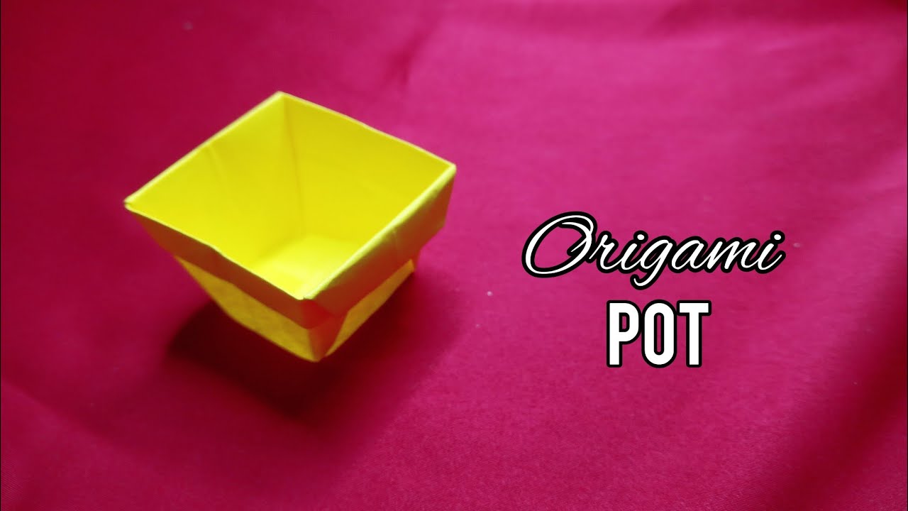 Origami Pot Origami Tutorial Easy Origami Pot Paper Craft DIY