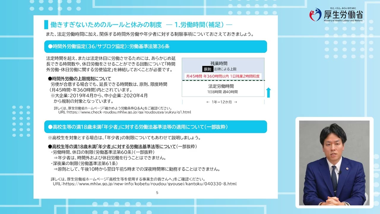 2_1_1「入社時に確認しよう労働条件と社会保険！」労働法教育解説動画 