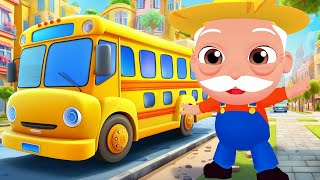 Wheels On The Bus + Finger Family + Popular Nursery Rhymes | Old Mac Donalds Farm