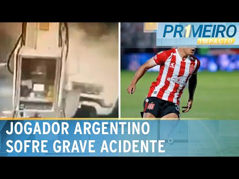 Video jogador-embriagado-bate-carro-em-bomba-de-posto-de-combustivel-primeiro-impacto-10-05-24