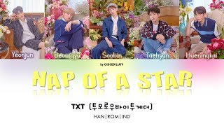TXT - Nap Of A Star (별의 낮잠) (Color Coded Lyrics Han/Rom/Indo Sub)
