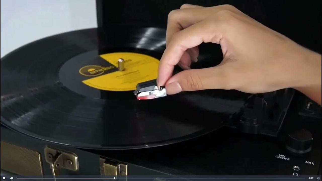 Tocadiscos Bluetooth para vinilo con altavoces y reproductor USB, vinilo a  USB, 3 velocidades impulsado por correa LP vintage fonógrafo para