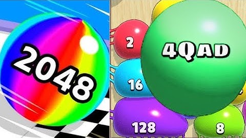 Blob Merge 3D [4QAD New High Score] vs Ball Run 2048 Infinity Mode #ballgamezone