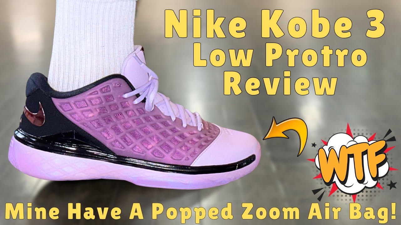 Mine Came With Popped Zoom - Kobe 3 Low Protro Review - YouTube