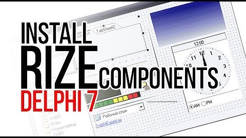 #DELPHI7 - CARA INSTALL RIZE COMPONEN DI DELPHI 7 -DUNIA CODING